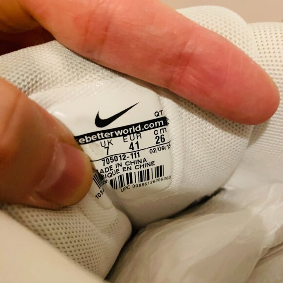 Nike Air Max 90 Leather PA Ostrich Sneakers White/Gum Men's Size 8 705012-111 - Picture 7 of 7